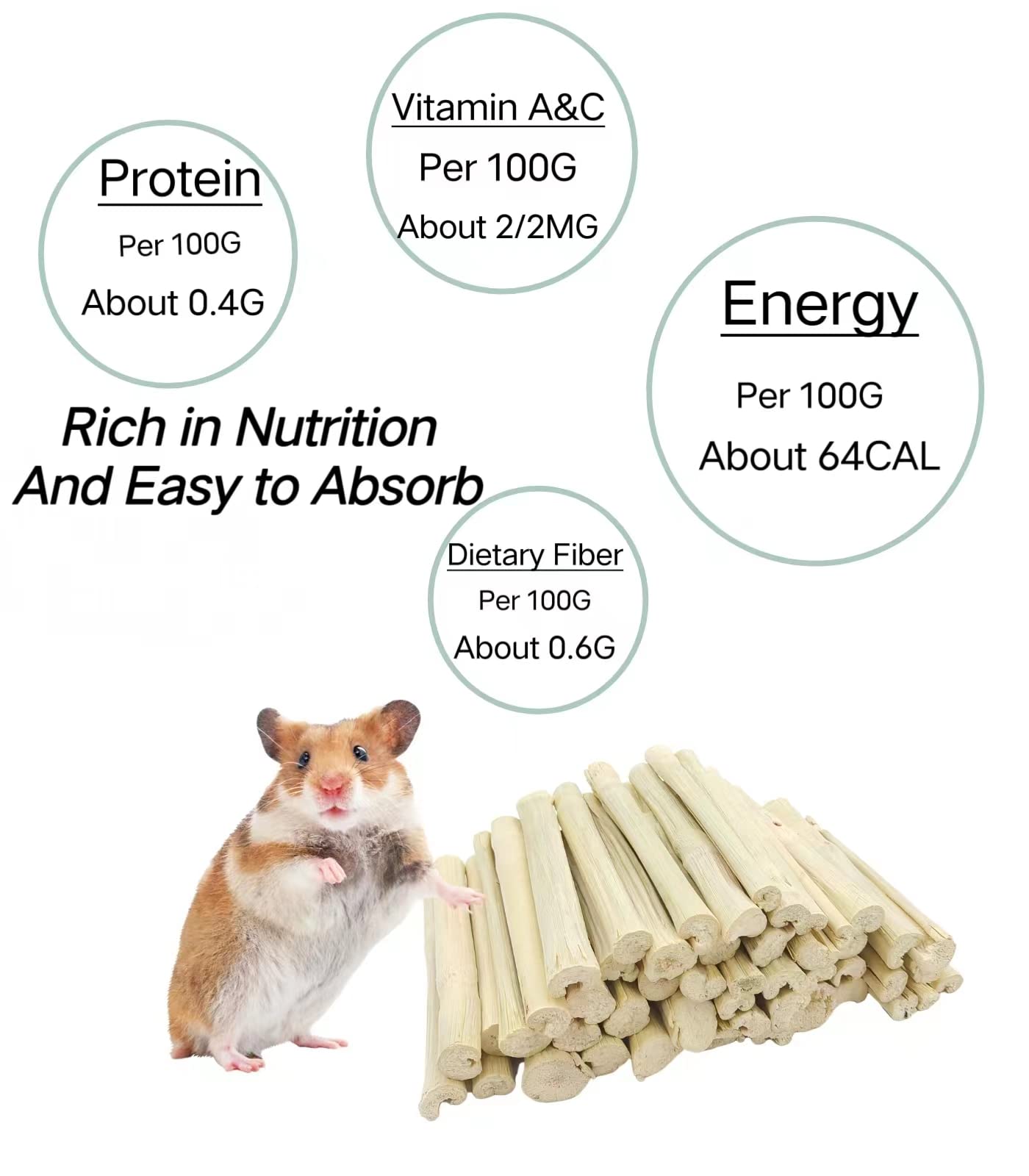 XLpeixin suitable for rabbits, guinea pigs, and chinchillas as a chew reward.