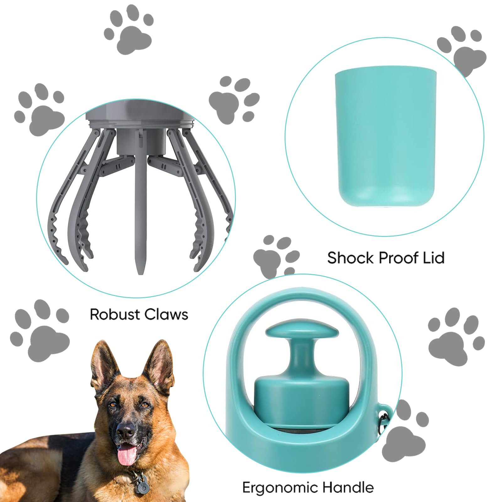 XPAPOV wide-opening scooper handles small to large dogs with ease.
