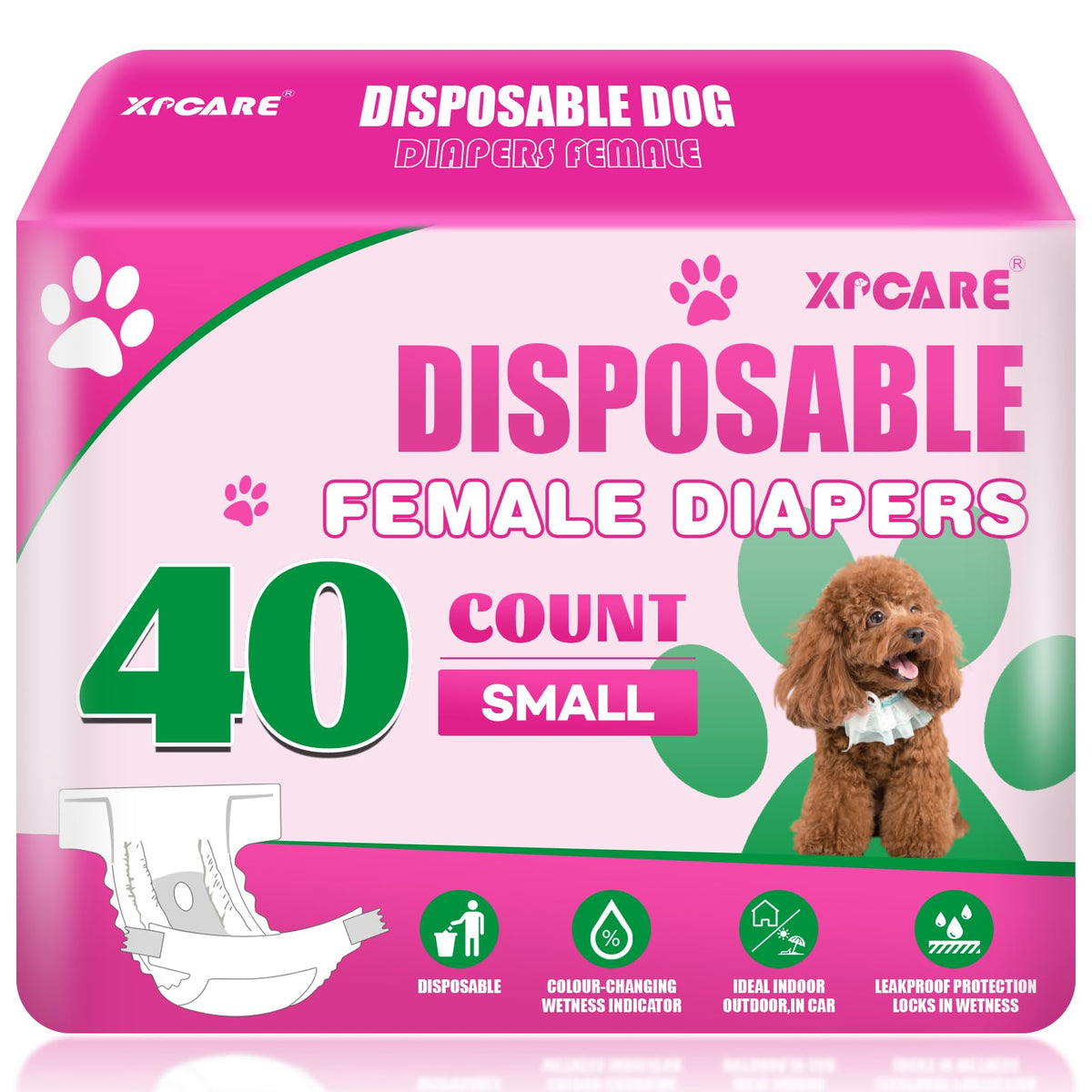 XPCARE dog diaper small female disposable — soft, breathable fit for daily wear