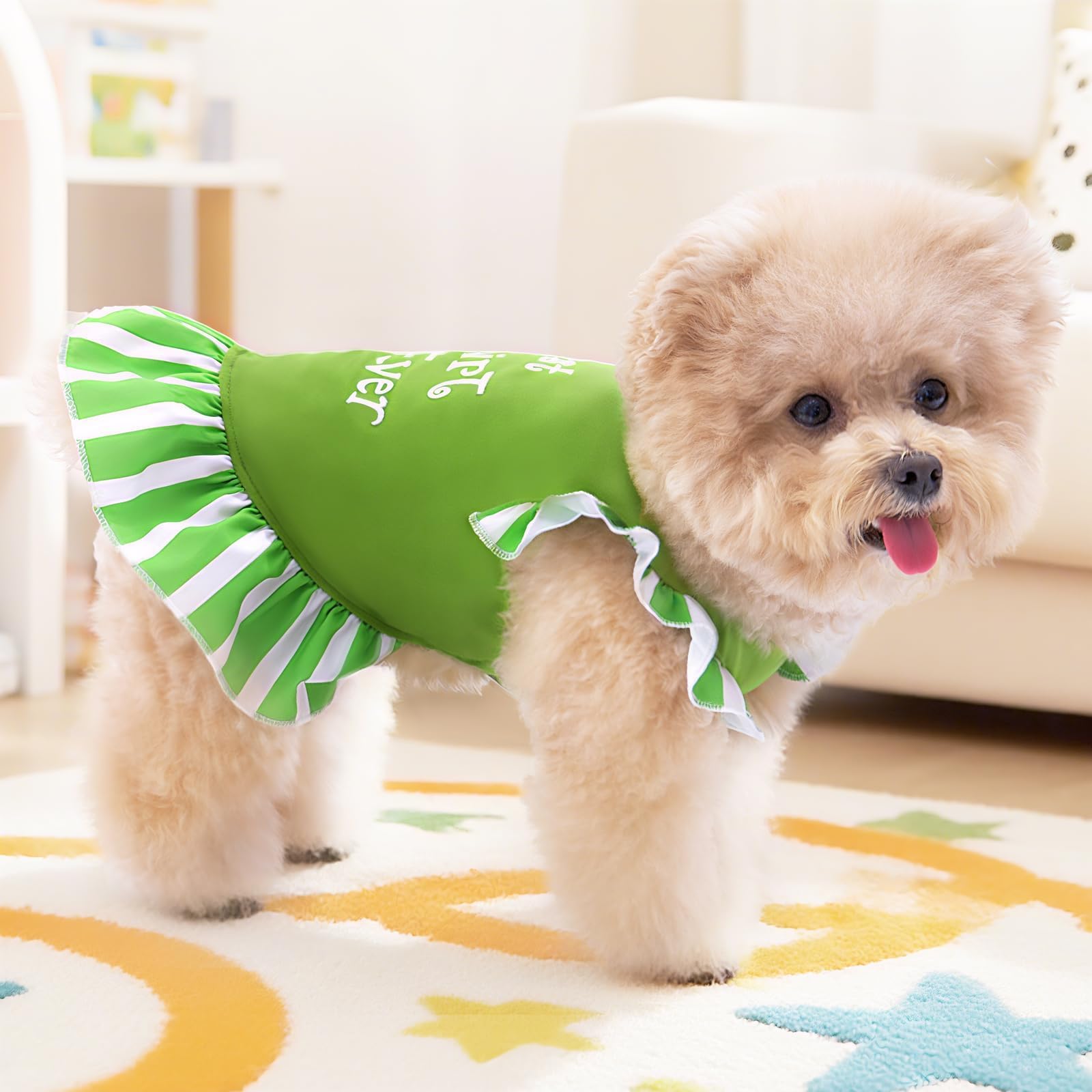 XPUDAC dog dress breathable fabric ensures comfort during walks.