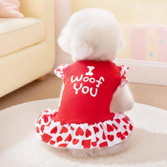 XPUDAC flower green dress for small dogs, comfortable fit for photos.