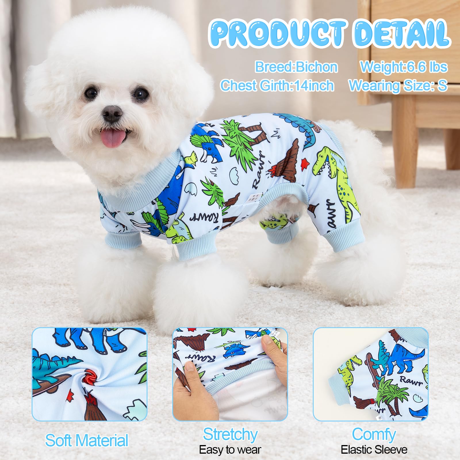 XPUDAC dog pajamas back view highlighting full coverage for cozy evenings