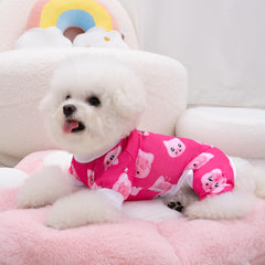 XPUDAC dog pajamas with elastic bottom band for snug fit.