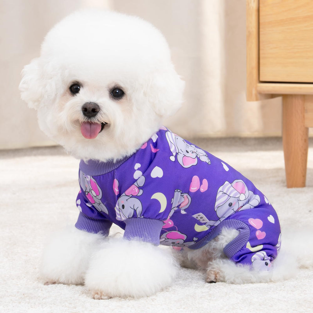 XPUDAC dog pajamas four-leg coverage keeps pets cozy during movement.
