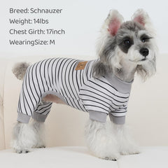 XPUDAC dog onesie with stretchy fabric for easy wear and potty breaks.