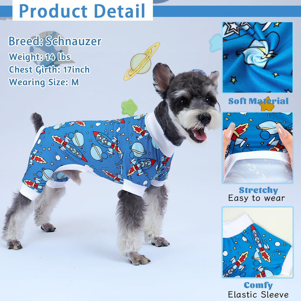 XPUDAC open-belly design dog pajamas for easy potty breaks