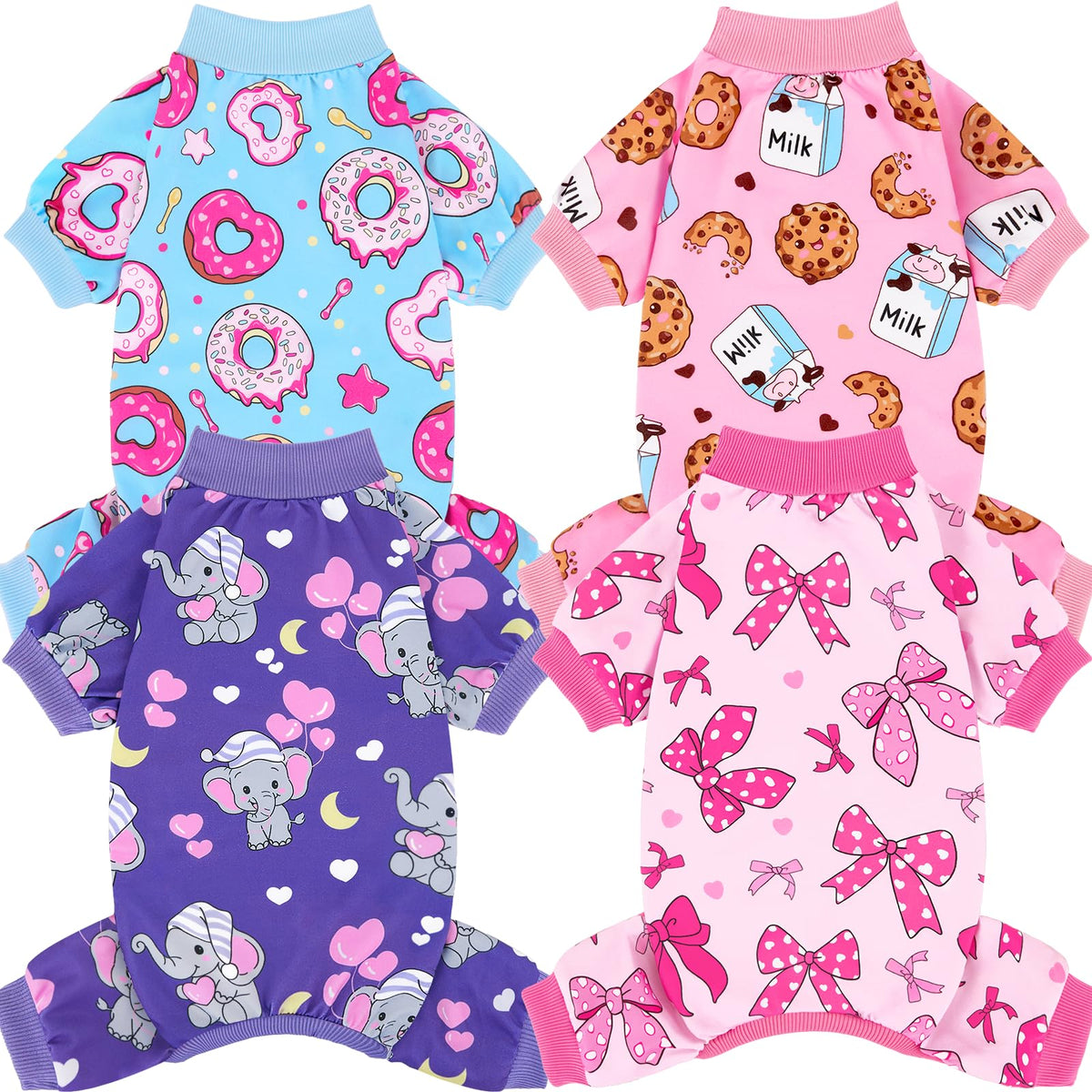 XPUDAC dog pajamas front view with soft breathable fabric for daily comfort