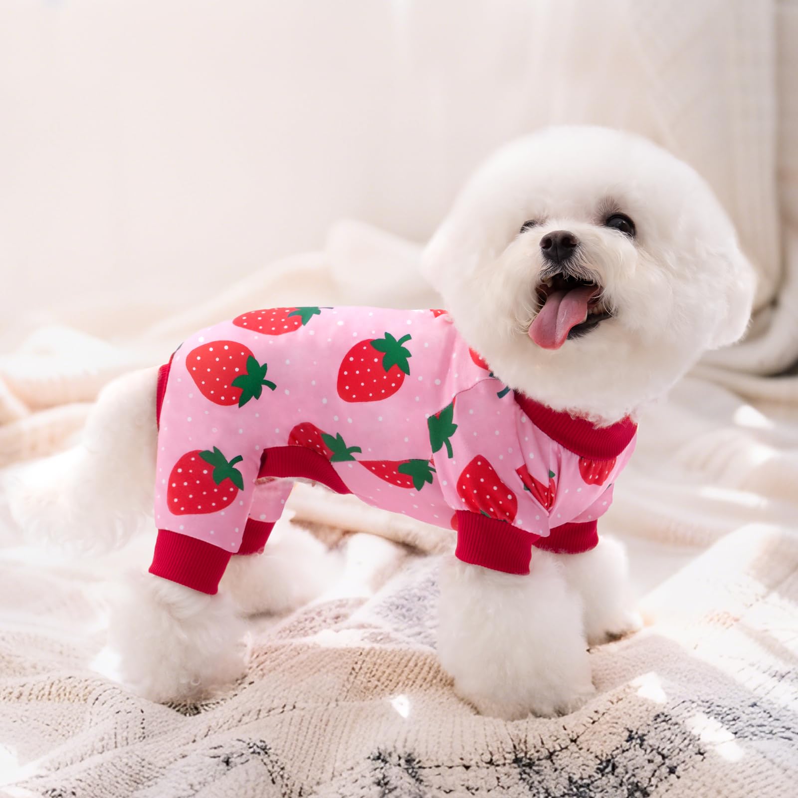 XPUDAC puppy onesies in soft material provide warm comfort during rest