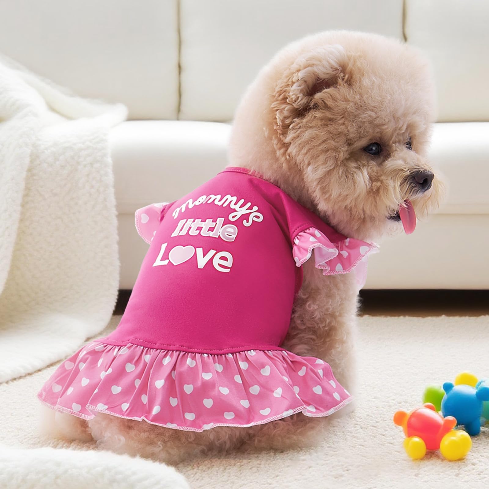 XPUDAC 4-pack dog dresses laid out for versatile daily outfits