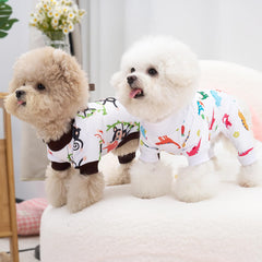 XPUDAC vibrant-patterns dog pajamas brighten walks and bedtime routines.