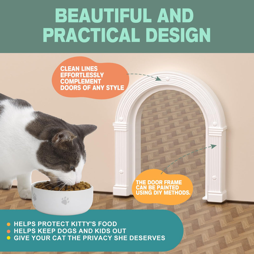 XREY cat door supports cats up to 25 pounds for larger pets.