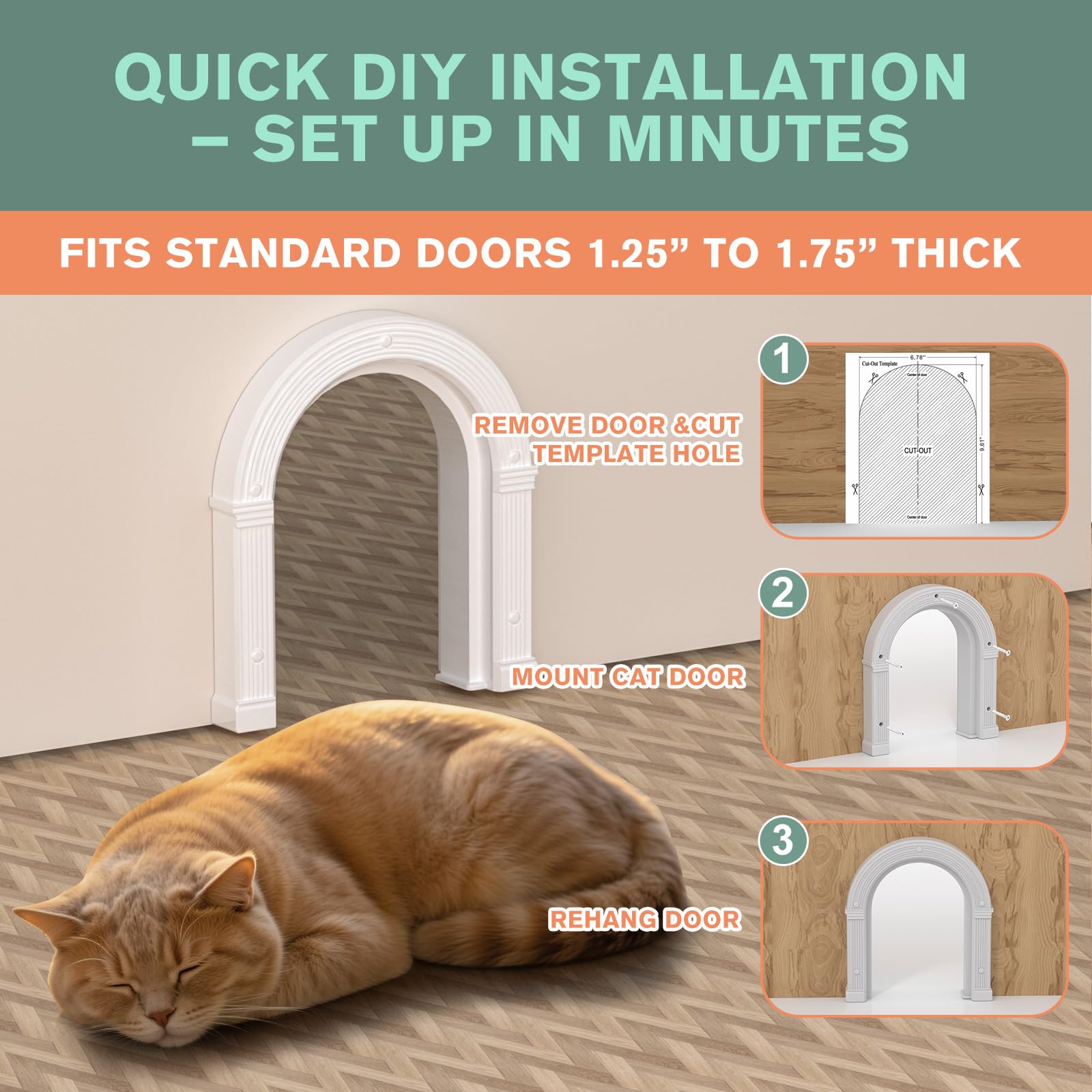 XREY cat door easy to clean and maintain its sleek look.