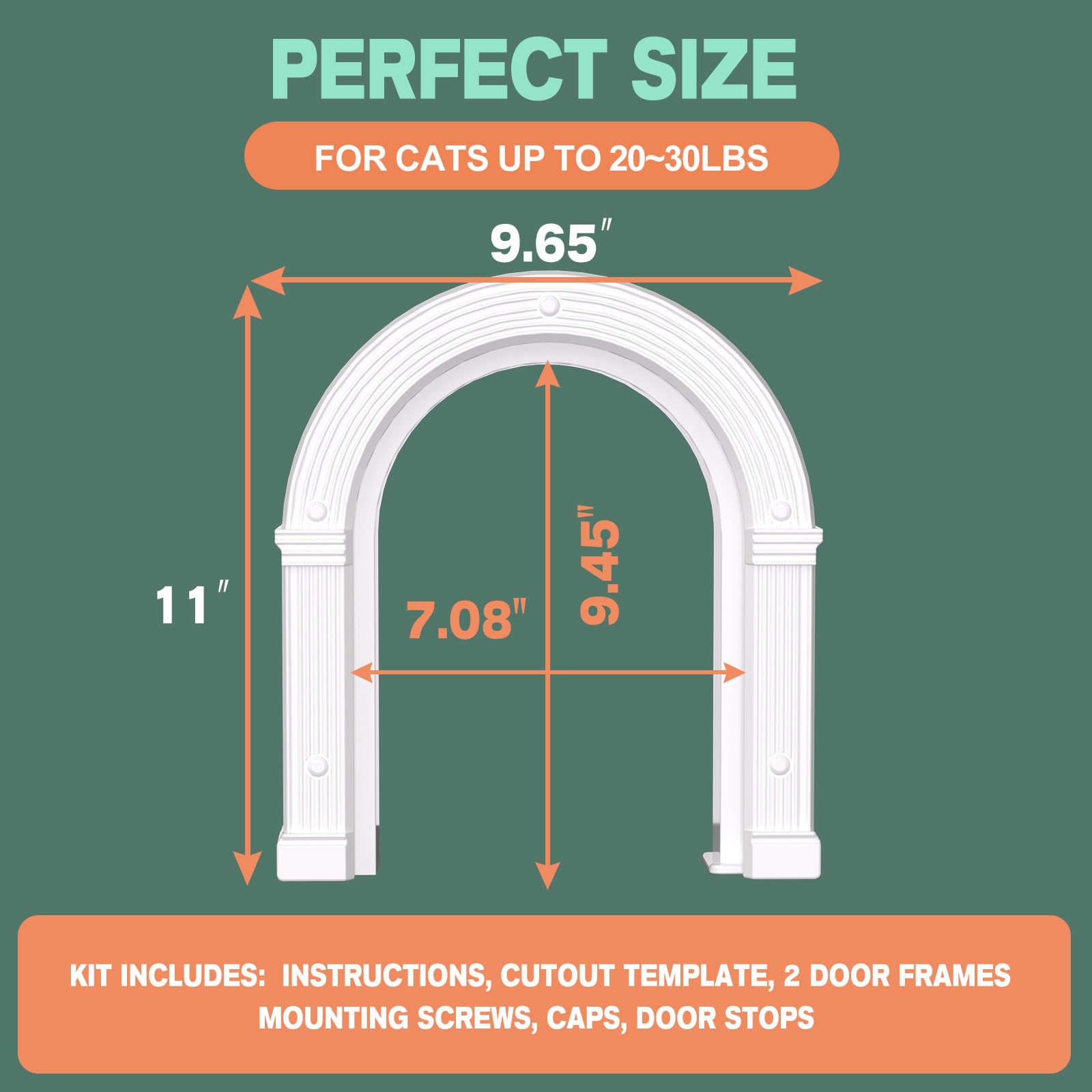 XREY cat door install-template guides mounting on standard doors.