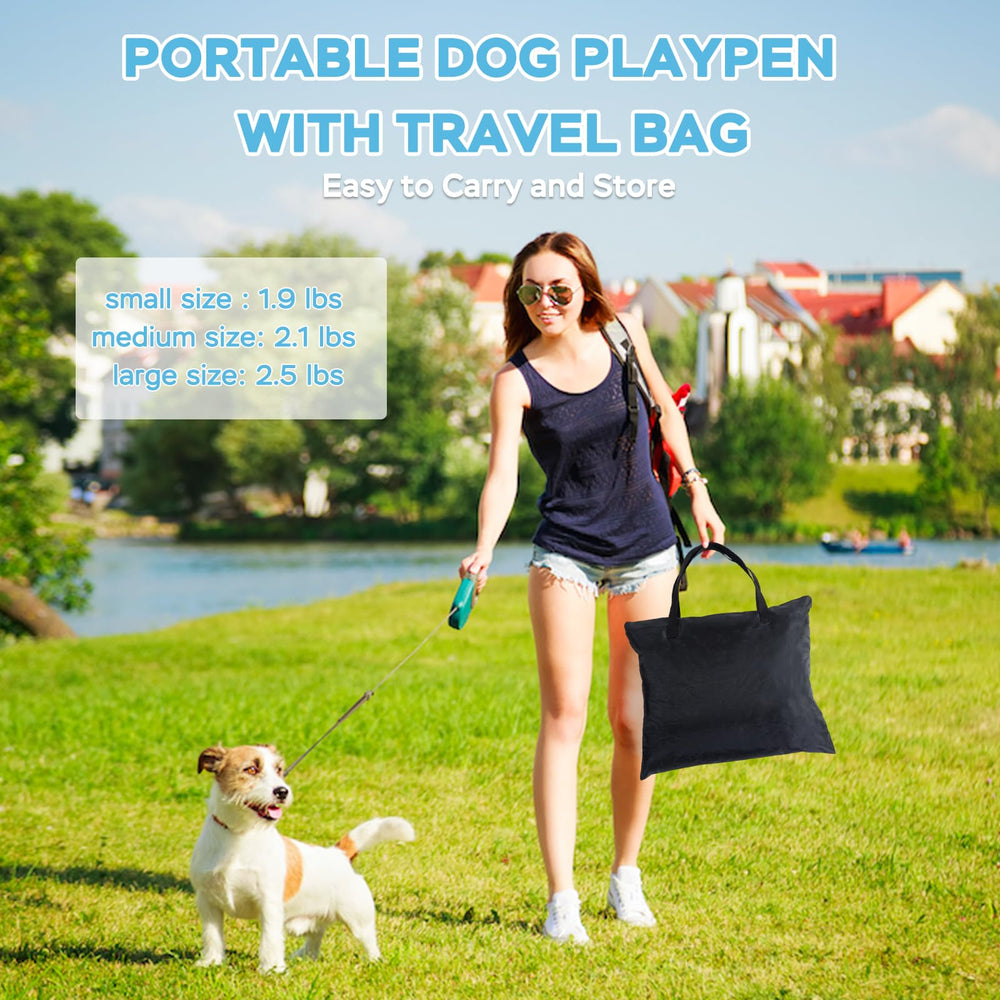 XRG portable pet playpen blue 600D Oxford fabric for durability