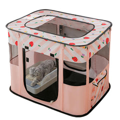 XRG Portable Pet Playpen being assembled for travel use