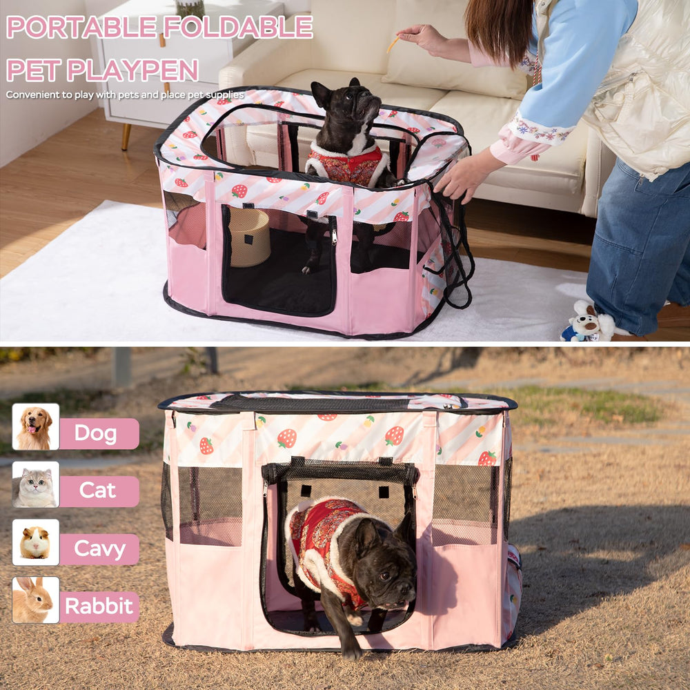 XRG playpen with dual roll up doors for easy access