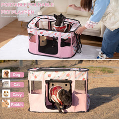 XRG playpen with dual roll up doors for easy access