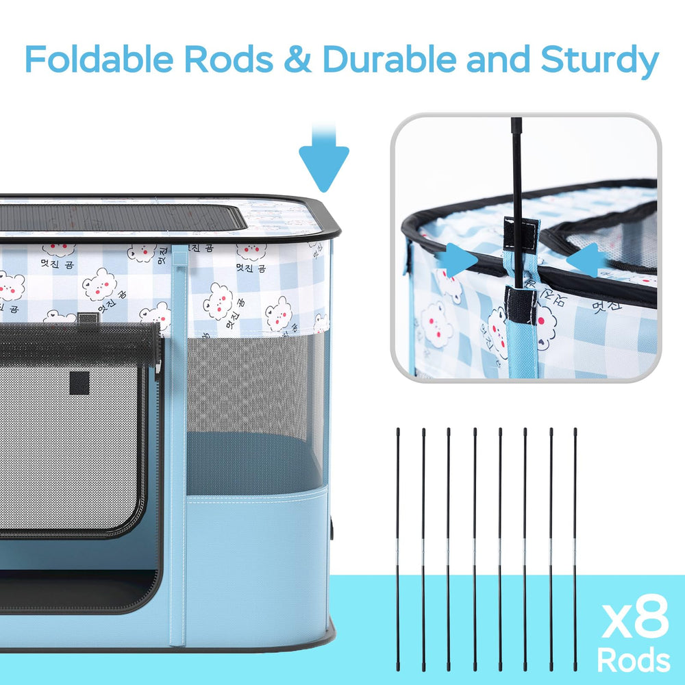 XRG portable pet playpen blue available in three colors for style