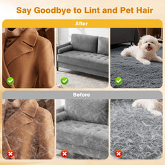 XSDLSSLY electrostatic fur pickup lifts hair from upholstery with no sticky residue.
