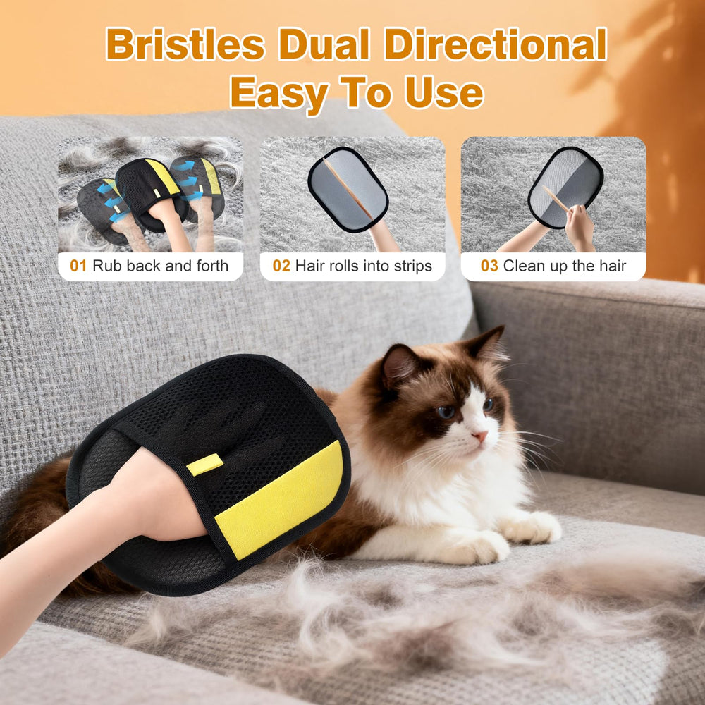 XSDLSSLY ergonomic five-finger design provides secure grip while grooming pets.