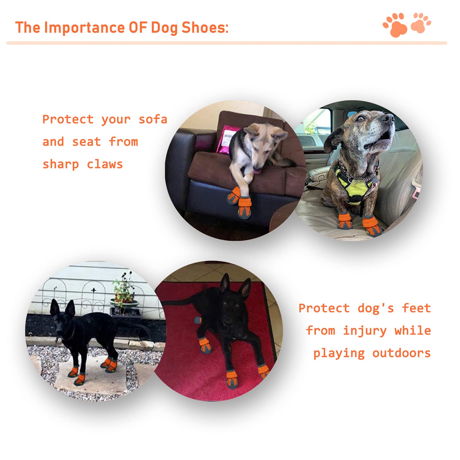XSY&G dog boots packaging showing easy-on design