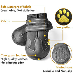 XSY&G dog boots reflective straps increase visibility during evening walks