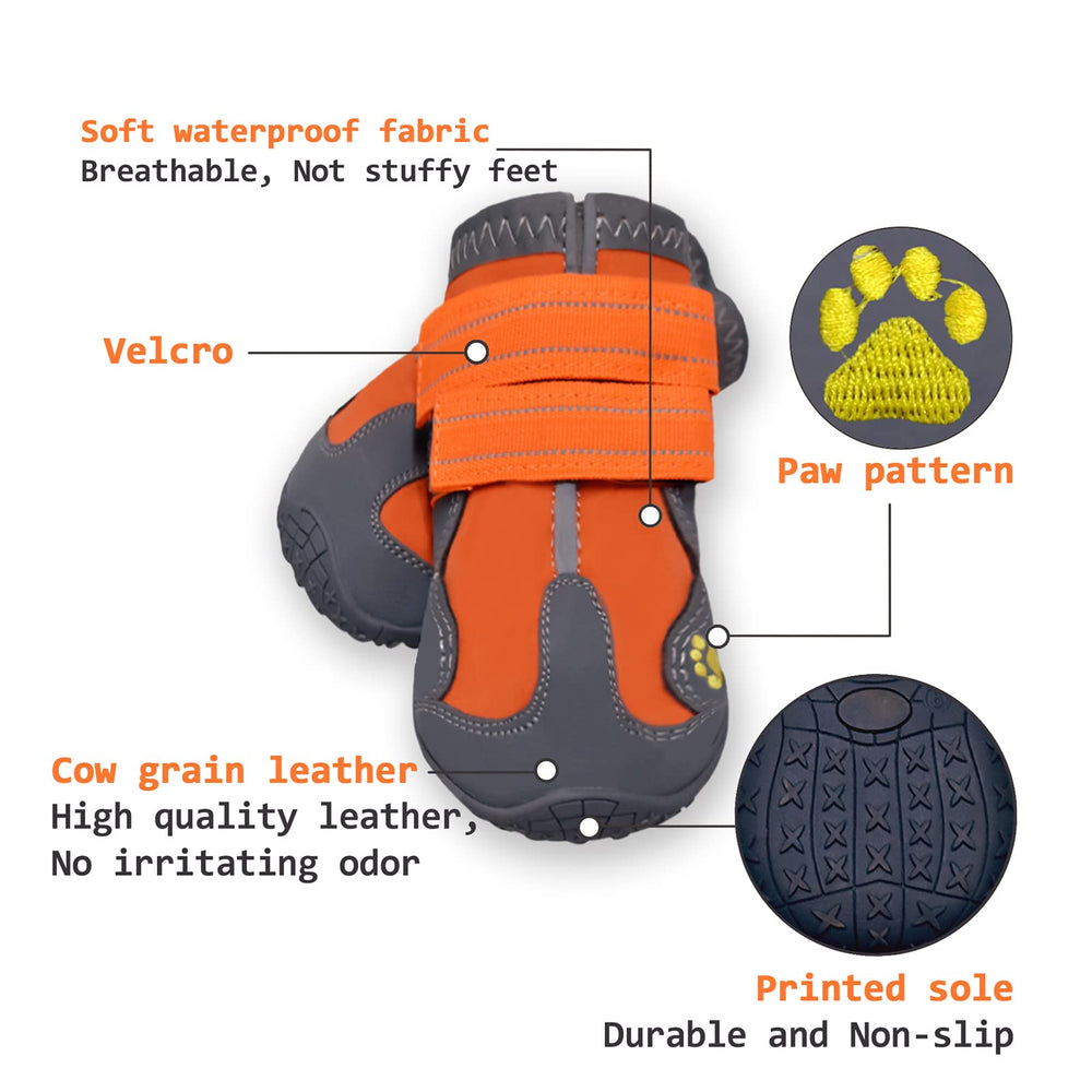 XSY&G dog boots anti-slip sole for steady traction
