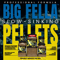 XTreme Aquatic Foods Big Fella 3mm pellets ingredients close-up with marine proteins