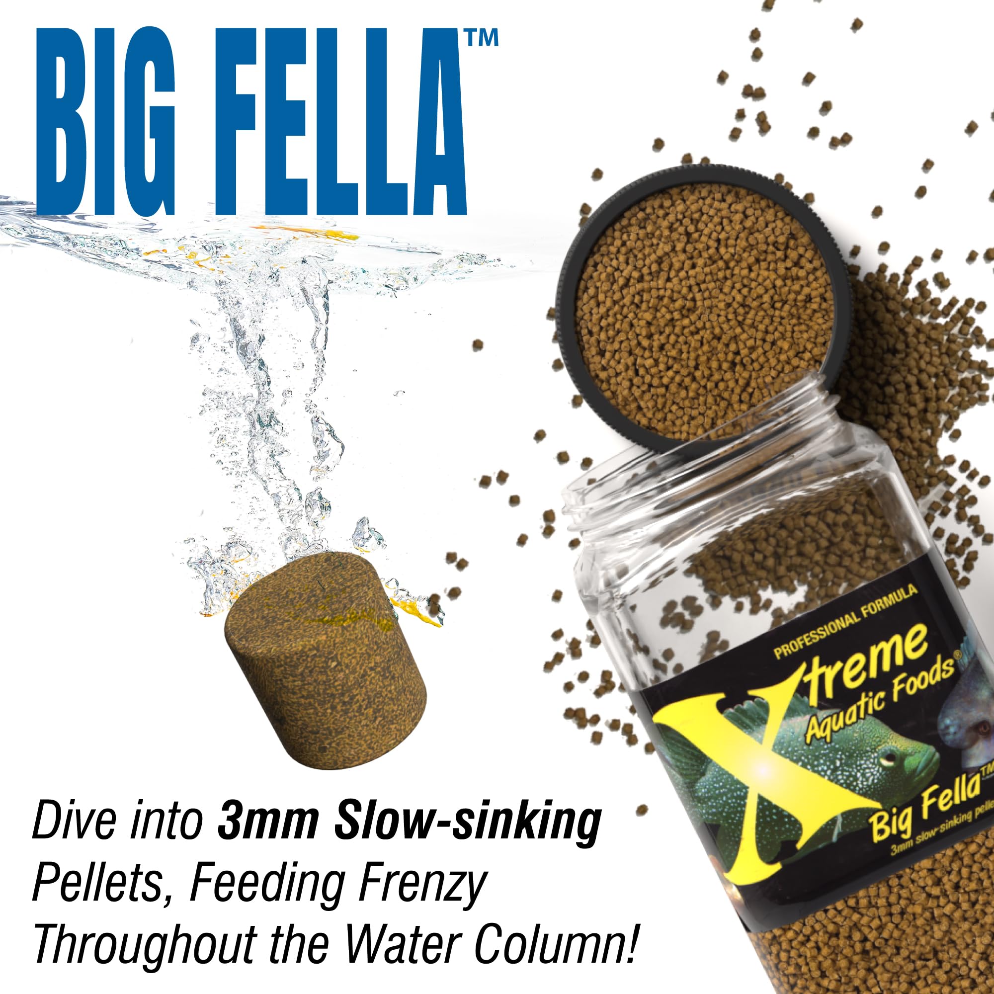 Xtreme Aquatic Foods Big Fella natural color enhancement without artificial additives.