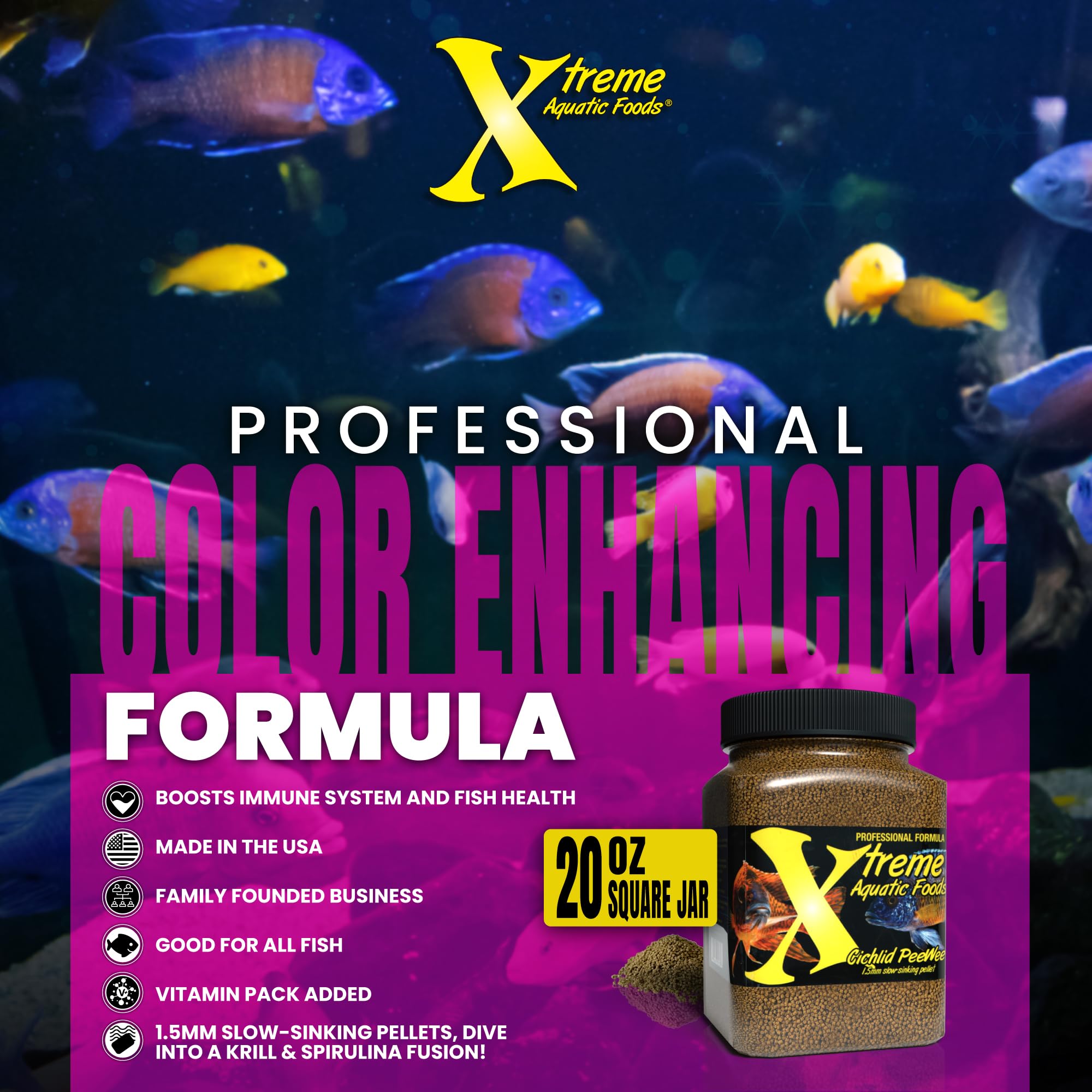 Xtreme Cichlid PeeWee bottle – easy dosing and continued nutrition