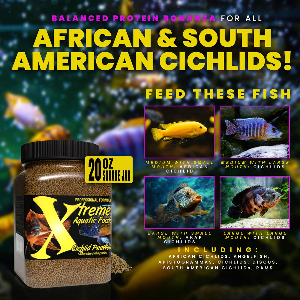 Xtreme Cichlid PeeWee pellets – slow-sinking feeding action for all cichlids