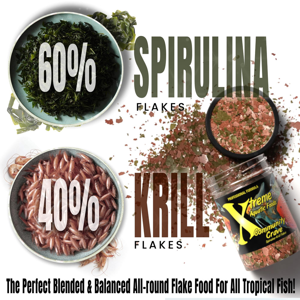 Xtreme Aquatic Foods Community Crave spirulina superfood closeup emphasizes protein-rich nutrition.