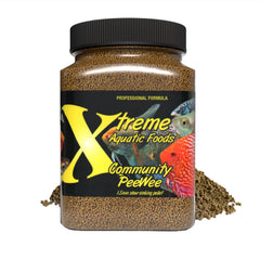 Xtreme Aquatic Foods PeeWee pellets bag for ready-to-use balanced nutrition for community fish.