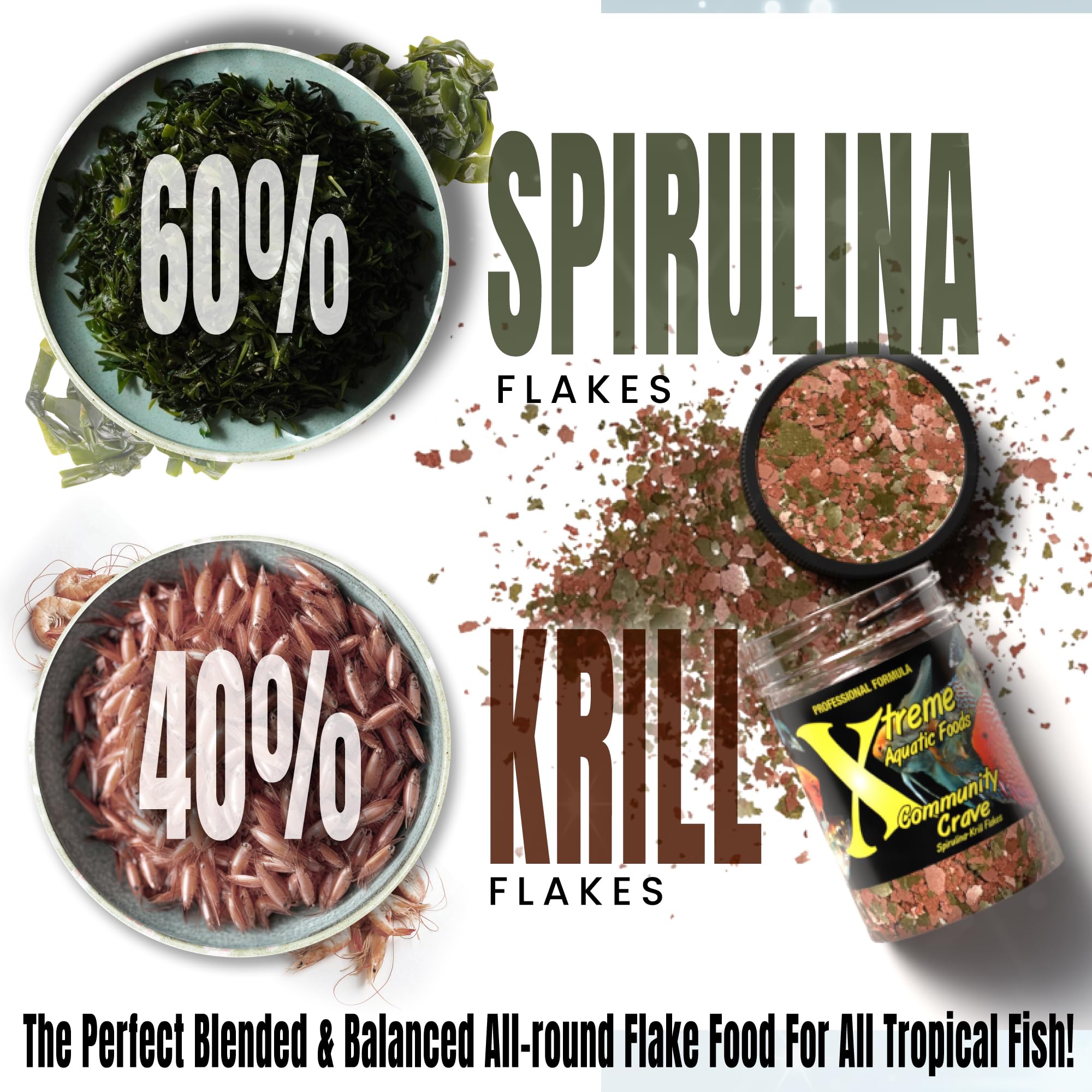 Xtreme Aquatic Foods USA-made label ensuring high standards.