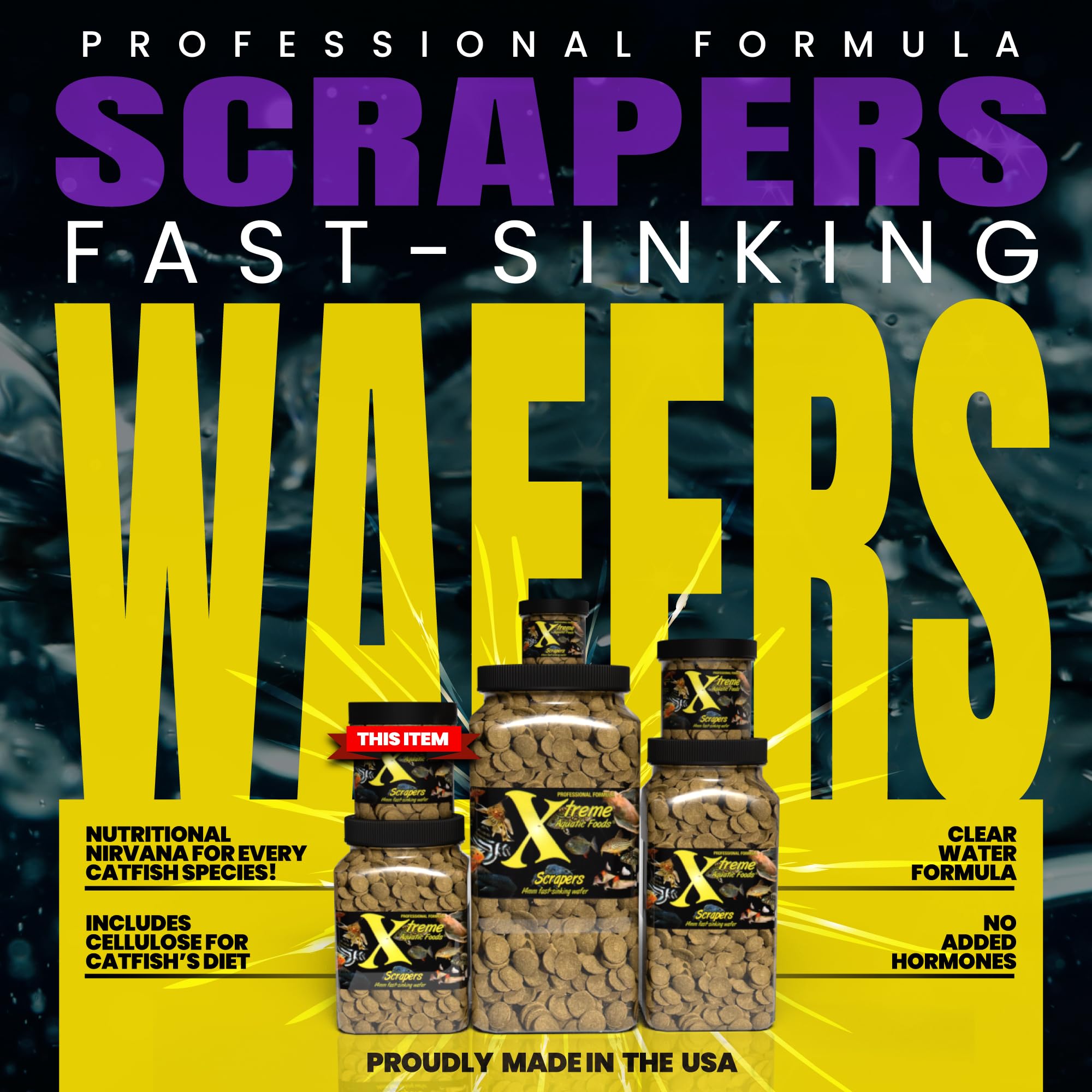 Xtreme Scrapers Wafers closeup 14mm sinking wafer for quick uptake.
