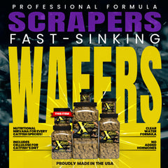 Xtreme Scrapers Wafers closeup 14mm sinking wafer for quick uptake.