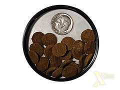 Xtreme Scrapers Wafers in dim tank support nocturnal nibbling patterns.