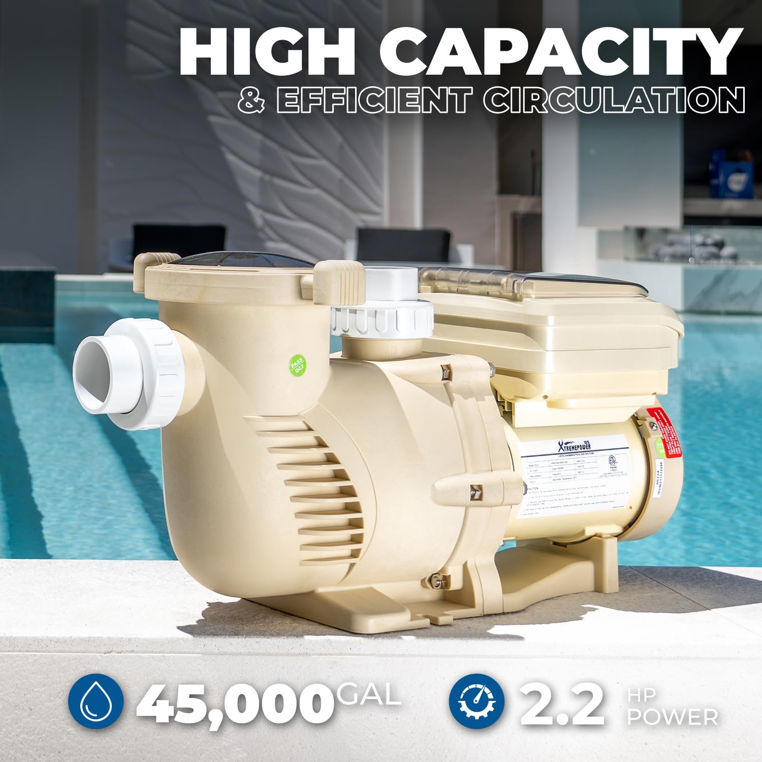 XtremepowerUS pump water flow visualization showcases strong circulation and even distribution.