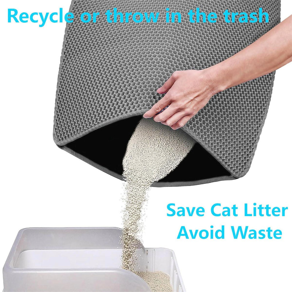 Xuanyaente XL cat litter mat honeycomb pattern traps particles gently.