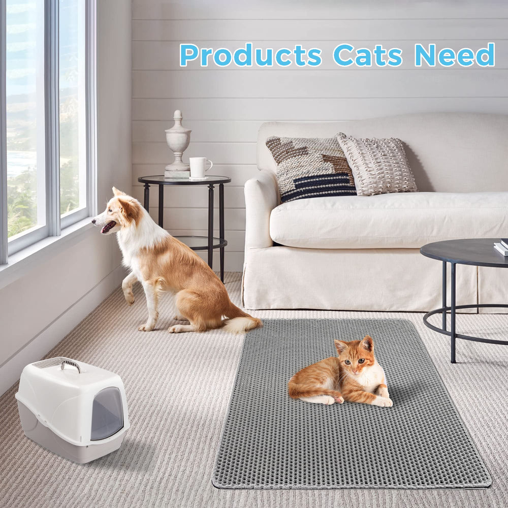 Xuanyaente XL cat litter mat easy lift top layer for quick cleaning.