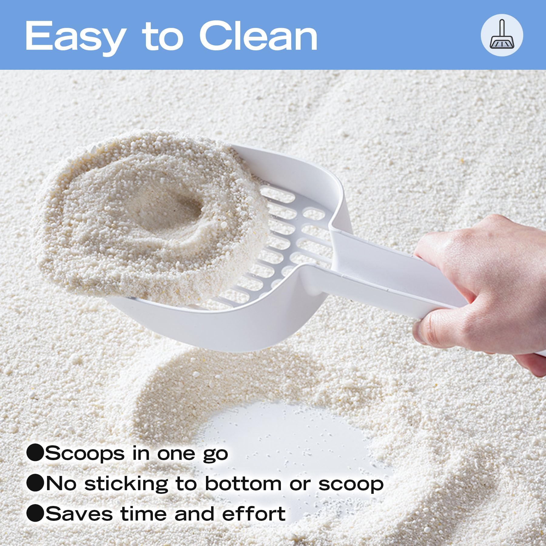 XuCuiHua strong clumping demonstration with solid lumps for easy cleanup