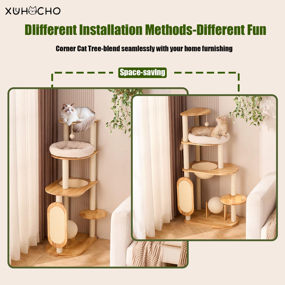 Xuhocho Modern Cat Tree assembly tools included for quick setup