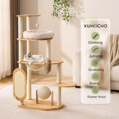 Xuhocho Modern Cat Tree multi-level play area encouraging exercise and curiosity