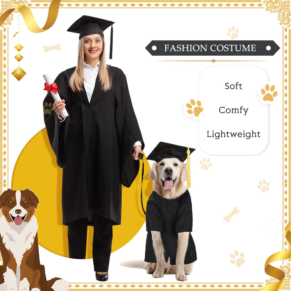 Xuniea dog graduation gown showcased for stylish ceremony looks.