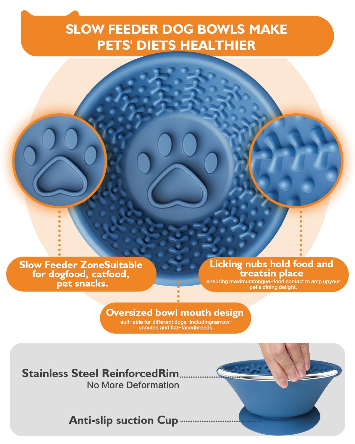 XUOEGUZ Image of frozen treats in the bowl for extended enrichment and cooling fun.