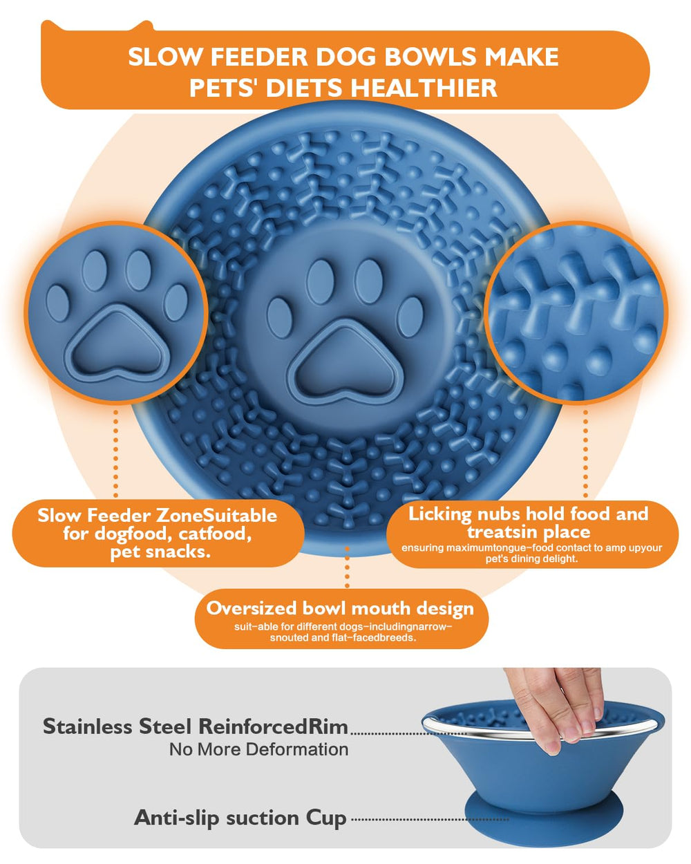 XUOEGUZ Image of frozen treats in the bowl for extended enrichment and cooling fun.
