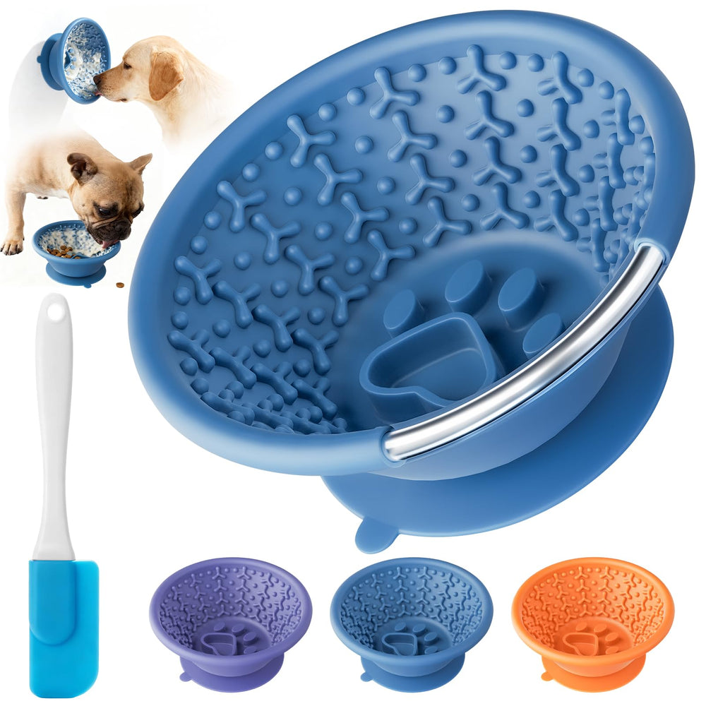 XUOEGUZ Dog Lick Bowl with wide mouth for easy filling and longer licking sessions.