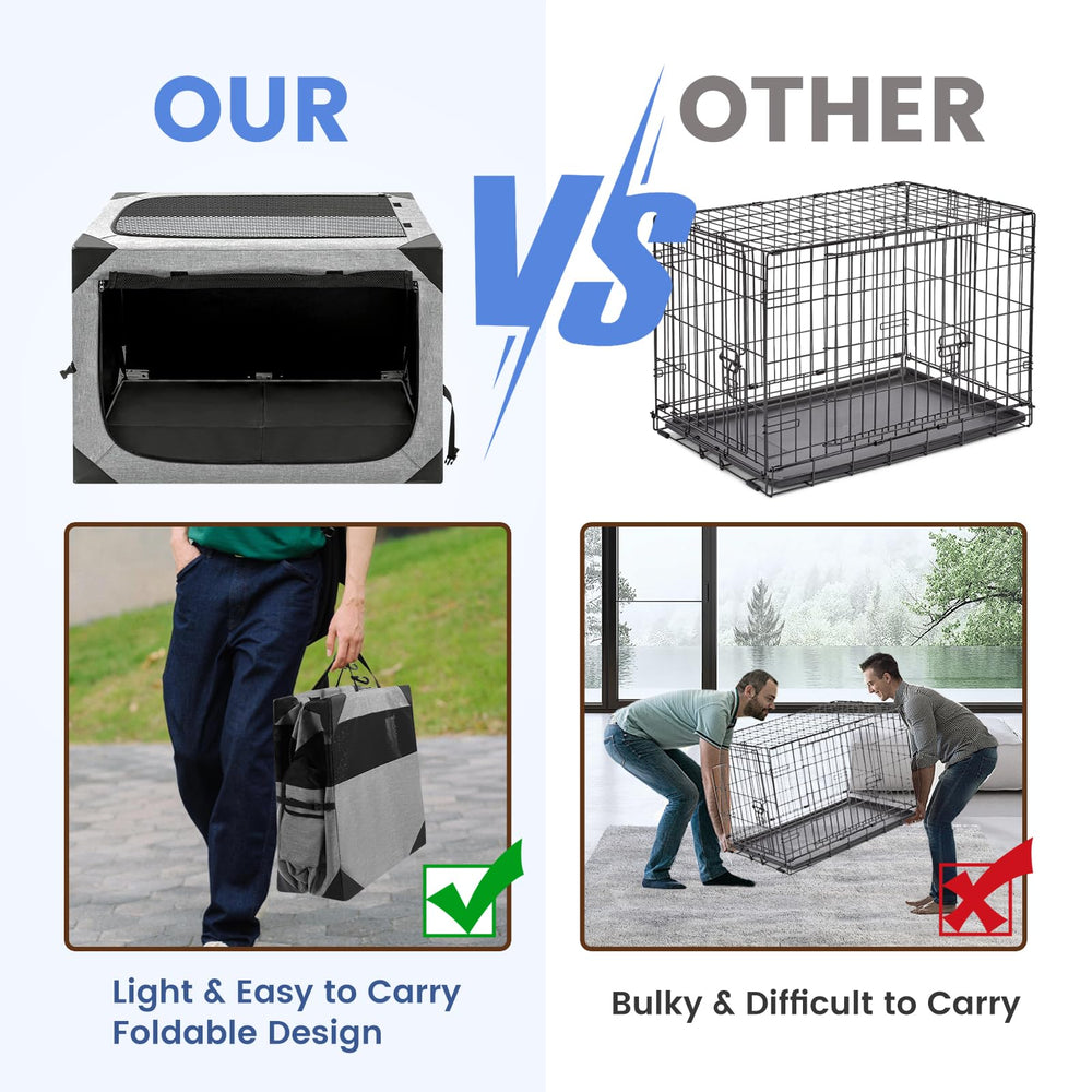 XVISHX breathable mesh dog crate ensures airflow and comfort during use.