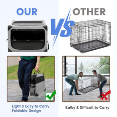 XVISHX breathable mesh dog crate ensures airflow and comfort during use.