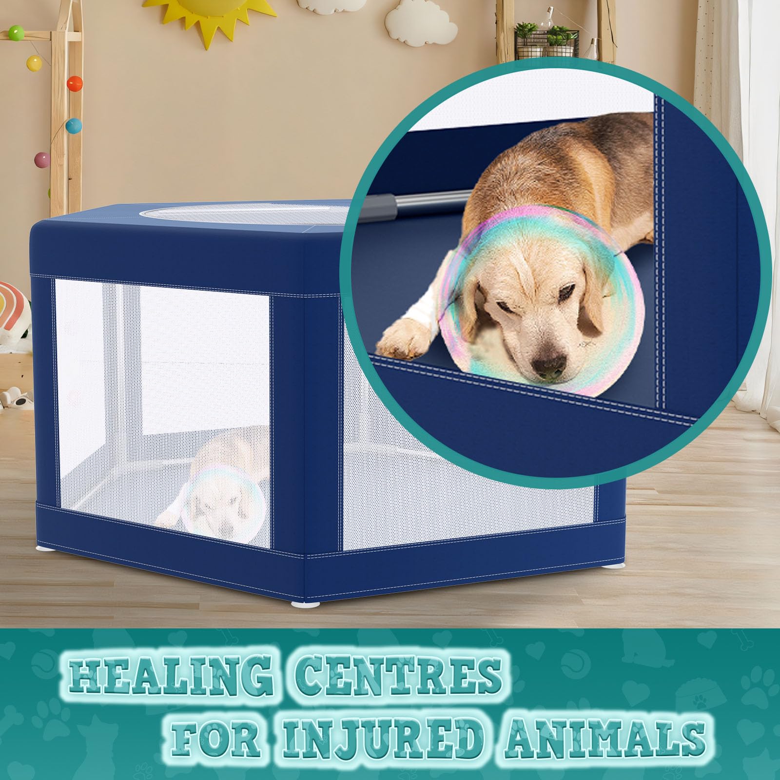 XVISHX breathable mesh panels keep air flowing and pets comfortable.